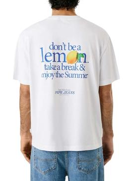 Camisa Pepe Jeans Tadeo branca para homem