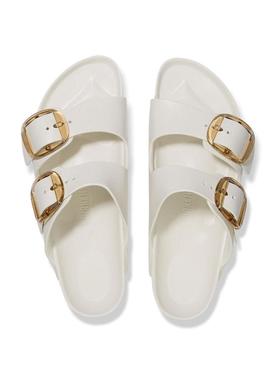 Sandálias Birkenstock Arizona Big Buckle branco para mulheres.