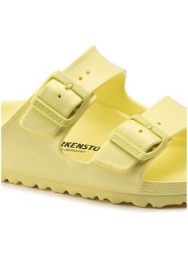Sandálias Birkenstock Arizona Eva Popcorn amarelo para mulher.