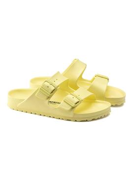 Sandálias Birkenstock Arizona Eva Popcorn amarelo para mulher.