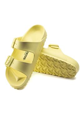 Sandálias Birkenstock Arizona Eva Popcorn amarelo para mulher.