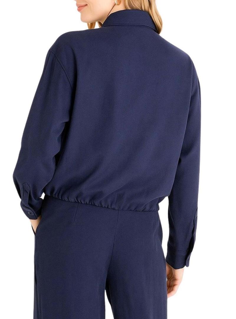 Camisa Naf Naf militar marinho para mulher.