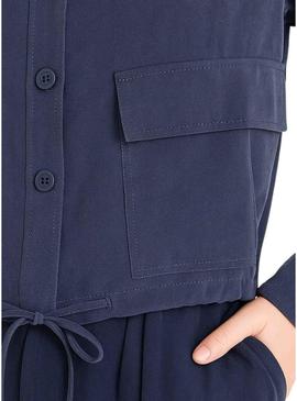 Camisa Naf Naf militar marinho para mulher.