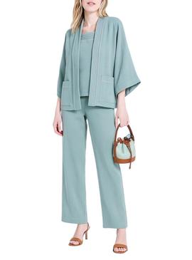 Jaqueta Naf Naf kimono verde para mulher.