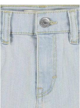 Shorts Levis Rainbow em denim claro para menina.
