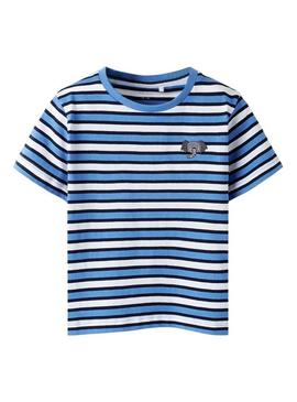 Camiseta Name It Jellan listrada elefante para menino