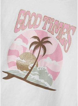 Camisa Name It Jekan branca para menina