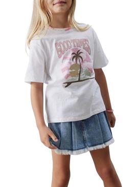 Camisa Name It Jekan branca para menina