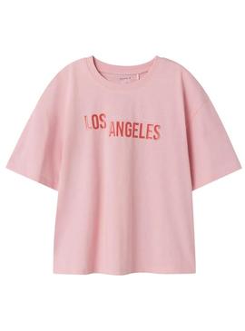 Camiseta Name It Jullas rosa para menina