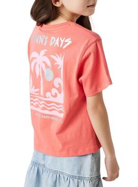 Camiseta Name It Jely coral para menina