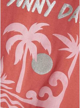 Camiseta Name It Jely coral para menina