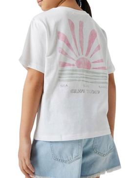 Camiseta Name It Jely branca para menina.