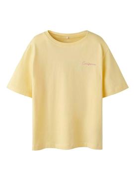 Camisola Name It Jassa amarela para menina.