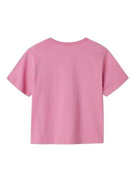 Camiseta Name It Jassa rosa para menina.