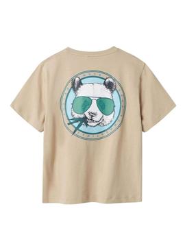 Camisola Name It Josh bege para menino.