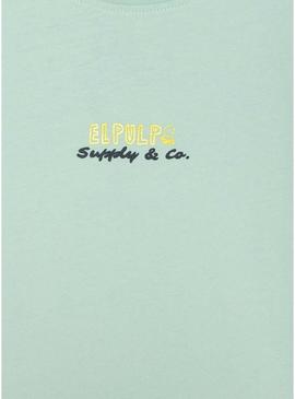 Camiseta O Polvo Ondas Salgadas turquesa para homem