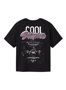 Camiseta Name It Jotim preta para criança.