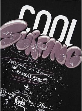 Camiseta Name It Jotim preta para criança.