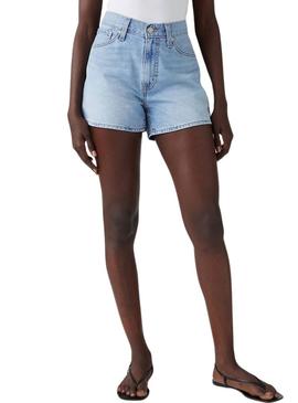 Shorts Levi's 80s Mom em denim claro para mulheres
