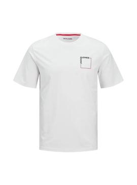 Camisa Jack and Jones Verner branca para homem.