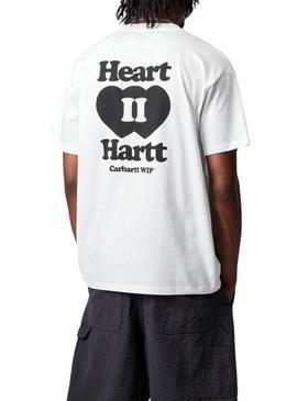 Camisa Carhartt Heart branca para homem.