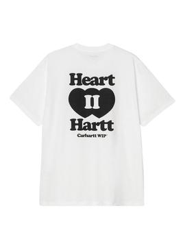 Camisa Carhartt Heart branca para homem.