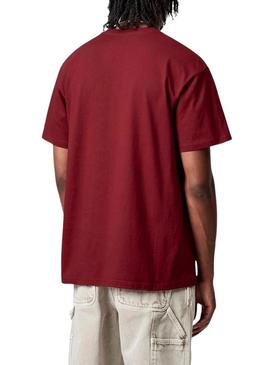 Camiseta Carhartt Chase bordô para homem.