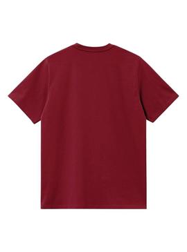 Camiseta Carhartt Chase bordô para homem.
