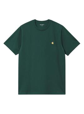 Camiseta Carhartt Chase verde escuro para homem