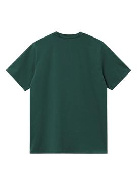 Camiseta Carhartt Chase verde escuro para homem