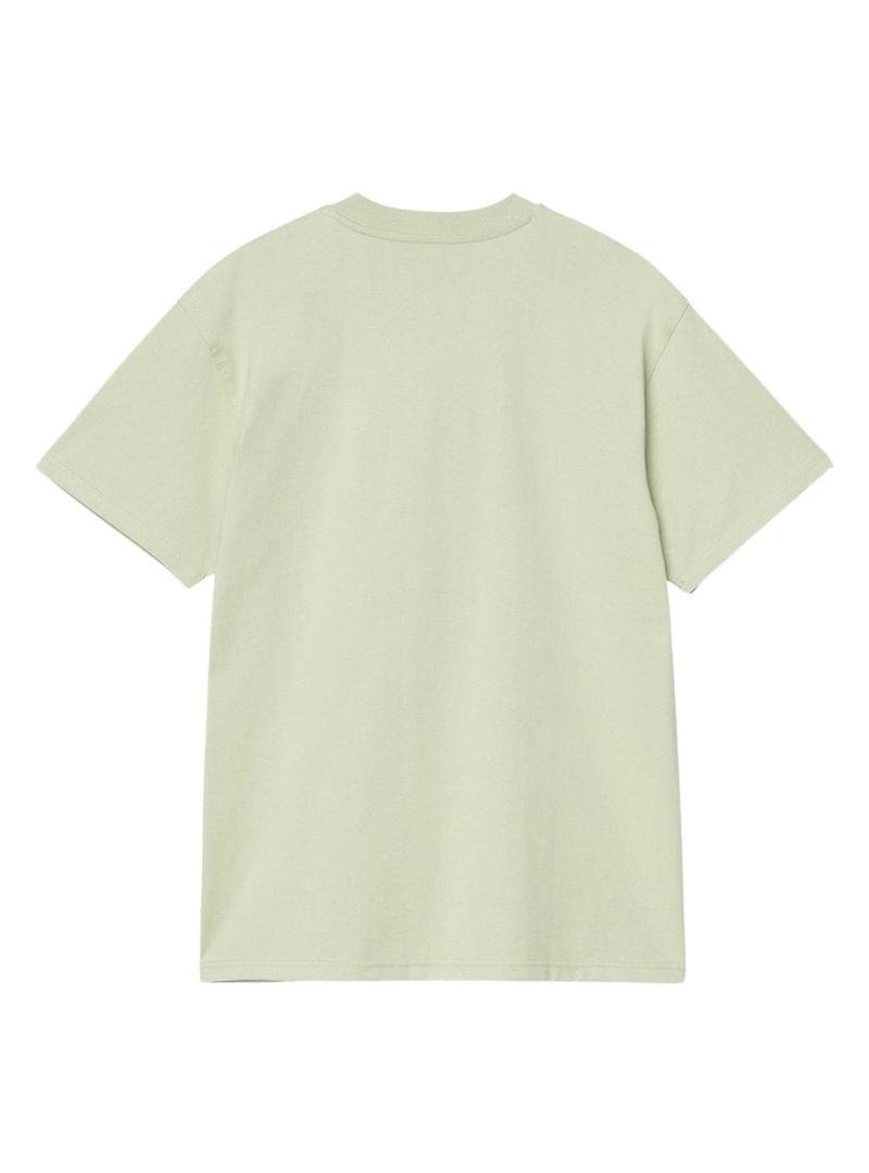 Camiseta Carhartt American Script verde para homem.