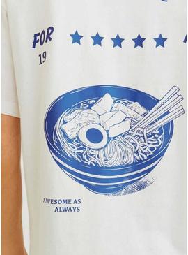 Camiseta Jack and Jones Charge branca para homem