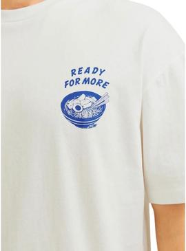 Camiseta Jack and Jones Charge branca para homem