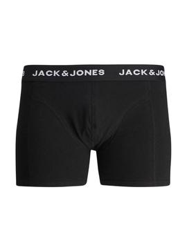 Pack de boxers Jack and Jones Solid preto para homem