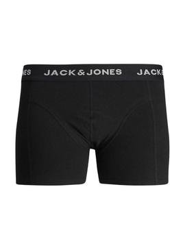 Pack de boxers Jack and Jones Solid preto para homem