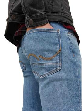 Calça jeans Jack and Jones Tim Davis skinny para homem.