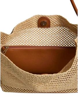 Bolsa Pieces Fikka de rafia para mulher