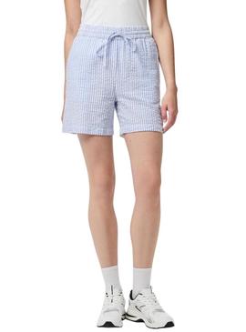 Bermudas Pieces Sally azul para mulher.