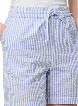 Bermudas Pieces Sally azul para mulher.