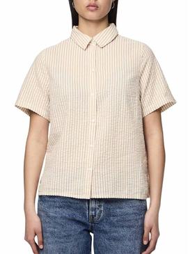 Camisa Pieces Sally torrada para mulher