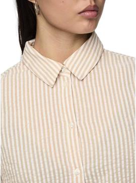 Camisa Pieces Sally torrada para mulher