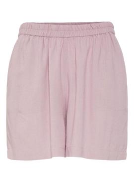 Shorts Pieces Pia cor de rosa para mulher