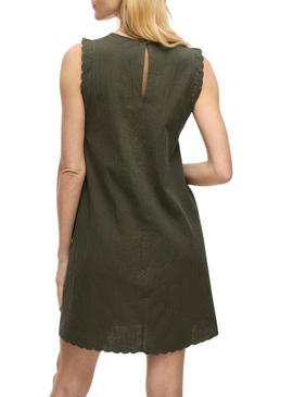 Vestido Vila Vifernanda verde para mulher