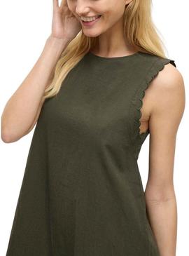 Vestido Vila Vifernanda verde para mulher