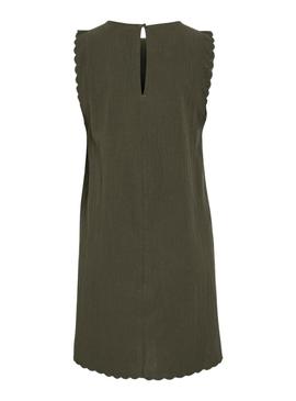 Vestido Vila Vifernanda verde para mulher