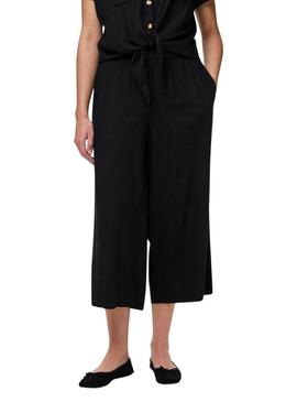 Calça Pieces Pia preta para mulher