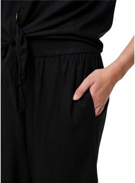 Calça Pieces Pia preta para mulher