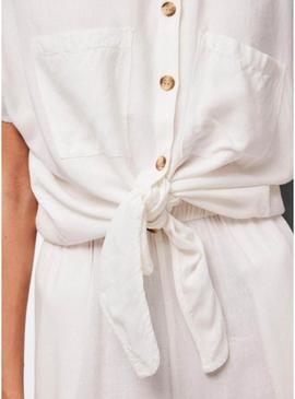 Camisa Pieces Pia branca para mulher.