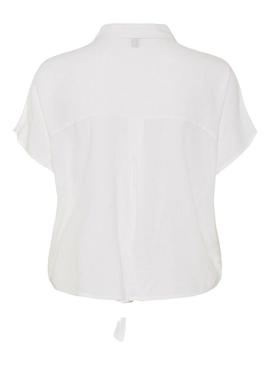 Camisa Pieces Pia branca para mulher.