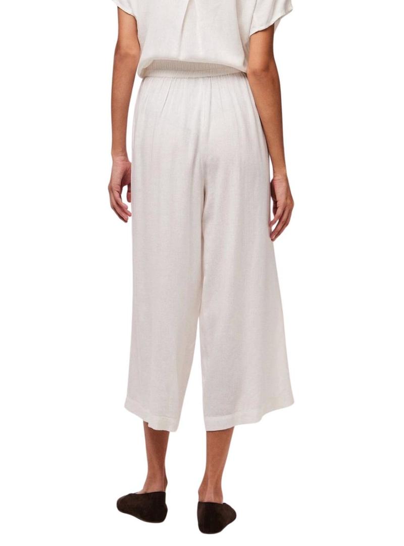 Calça Pieces Pia branca para mulher